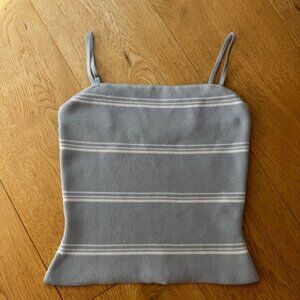 ARITZIA BABATON sculpt knit CAMI TANK  BLUE&white  STRIPED - S